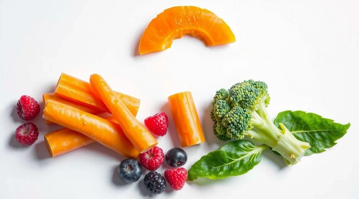 Stylized image of a question mark made of healthy food, debunking myths